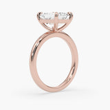 Bezel Emerald Lab Grown Diamond Engagement Ring: 2 CT