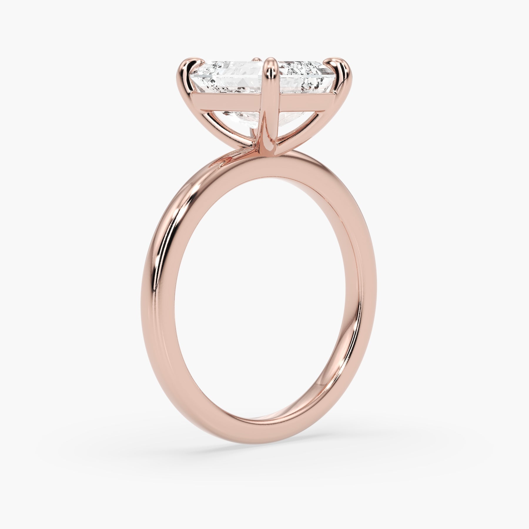 Bezel Emerald Lab Grown Diamond Engagement Ring: 2 CT