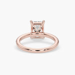 Bezel Emerald Lab Grown Diamond Engagement Ring: 2 CT