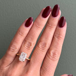 Bezel Emerald Lab Grown Diamond Engagement Ring: 2 CT