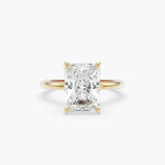 Bezel Emerald Lab Grown Diamond Engagement Ring: 2 CT