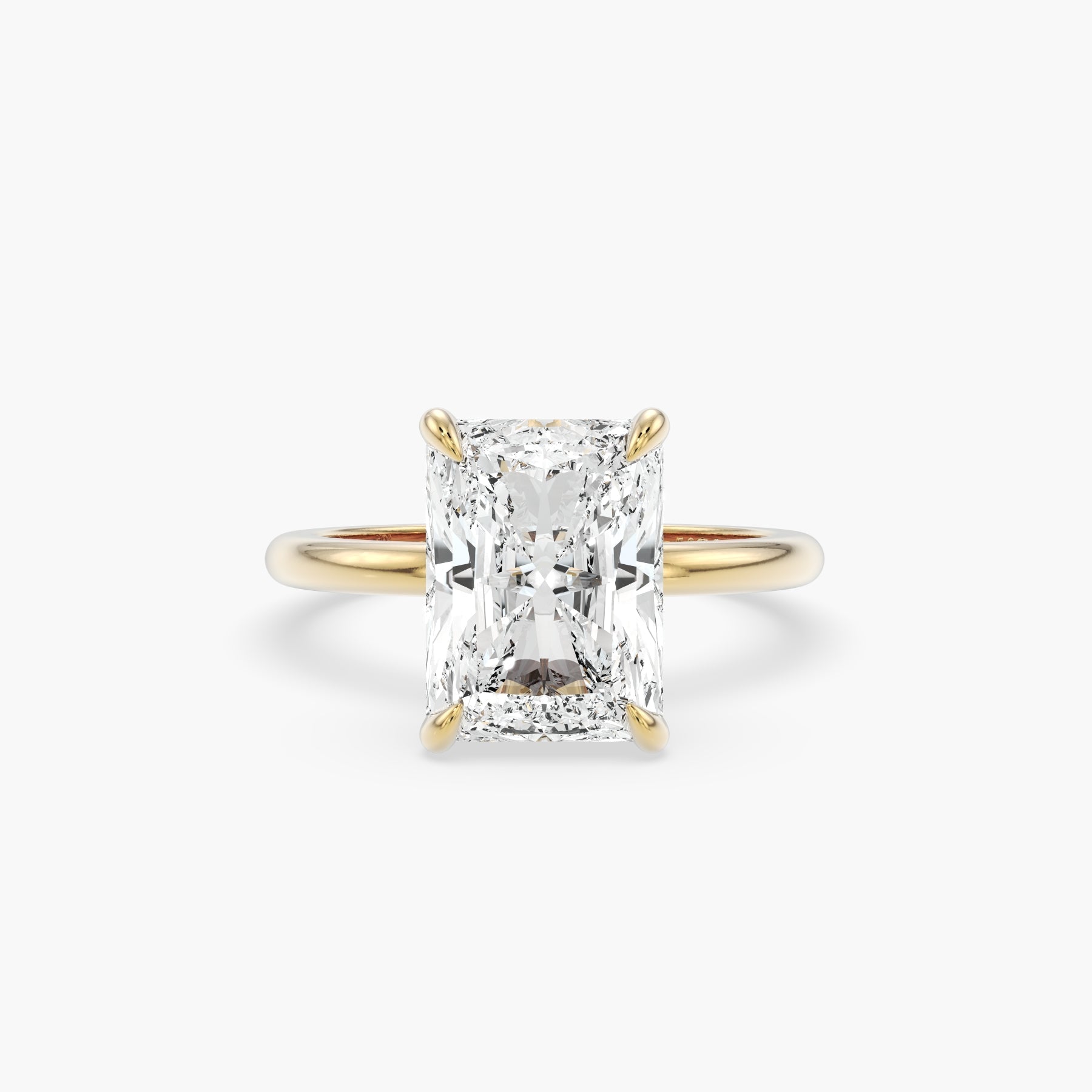 Bezel Emerald Lab Grown Diamond Engagement Ring: 2 CT