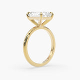 Bezel Emerald Lab Grown Diamond Engagement Ring: 2 CT