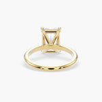 Bezel Emerald Lab Grown Diamond Engagement Ring: 2 CT