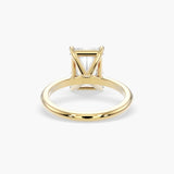 Bezel Emerald Lab Grown Diamond Engagement Ring: 2 CT