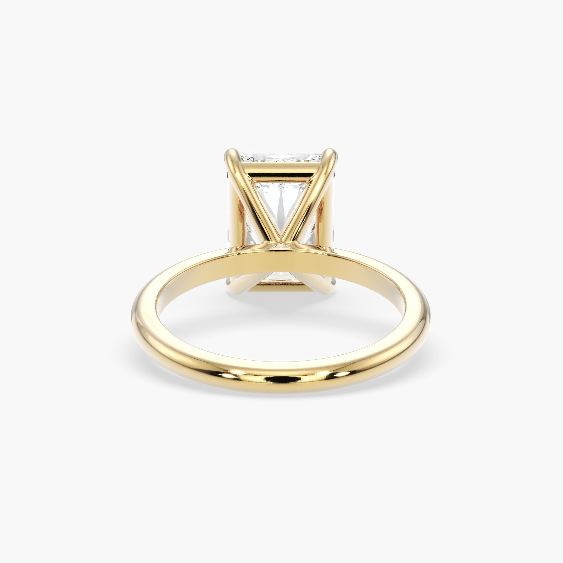 Bezel Emerald Lab Grown Diamond Engagement Ring: 2 CT