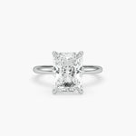Bezel Emerald Lab Grown Diamond Engagement Ring: 2 CT