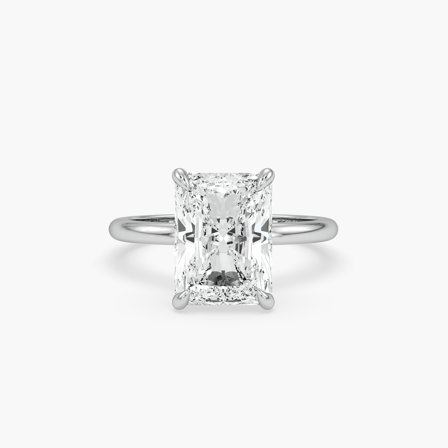 Bezel Emerald Lab Grown Diamond Engagement Ring: 2 CT
