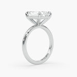 Bezel Emerald Lab Grown Diamond Engagement Ring: 2 CT