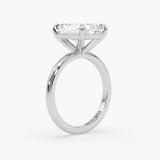 Bezel Emerald Lab Grown Diamond Engagement Ring: 2 CT