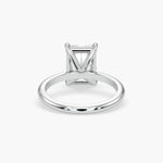 Bezel Emerald Lab Grown Diamond Engagement Ring: 2 CT