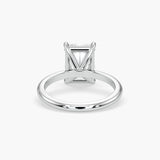 Bezel Emerald Lab Grown Diamond Engagement Ring: 2 CT