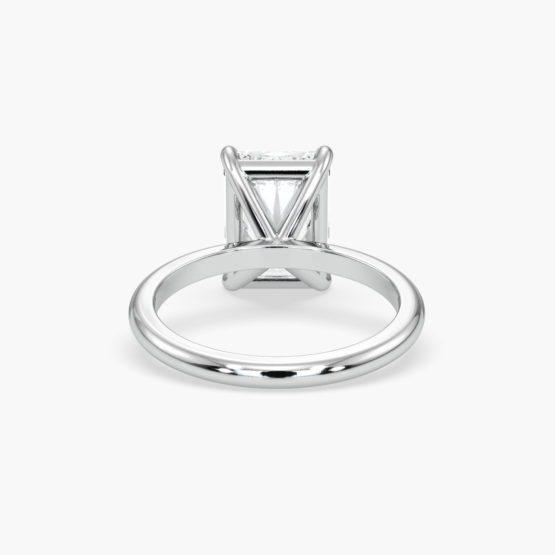 Bezel Emerald Lab Grown Diamond Engagement Ring: 2 CT