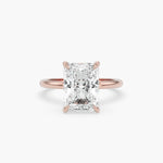 Bezel Emerald Lab Grown Diamond Engagement Ring: 2 CT