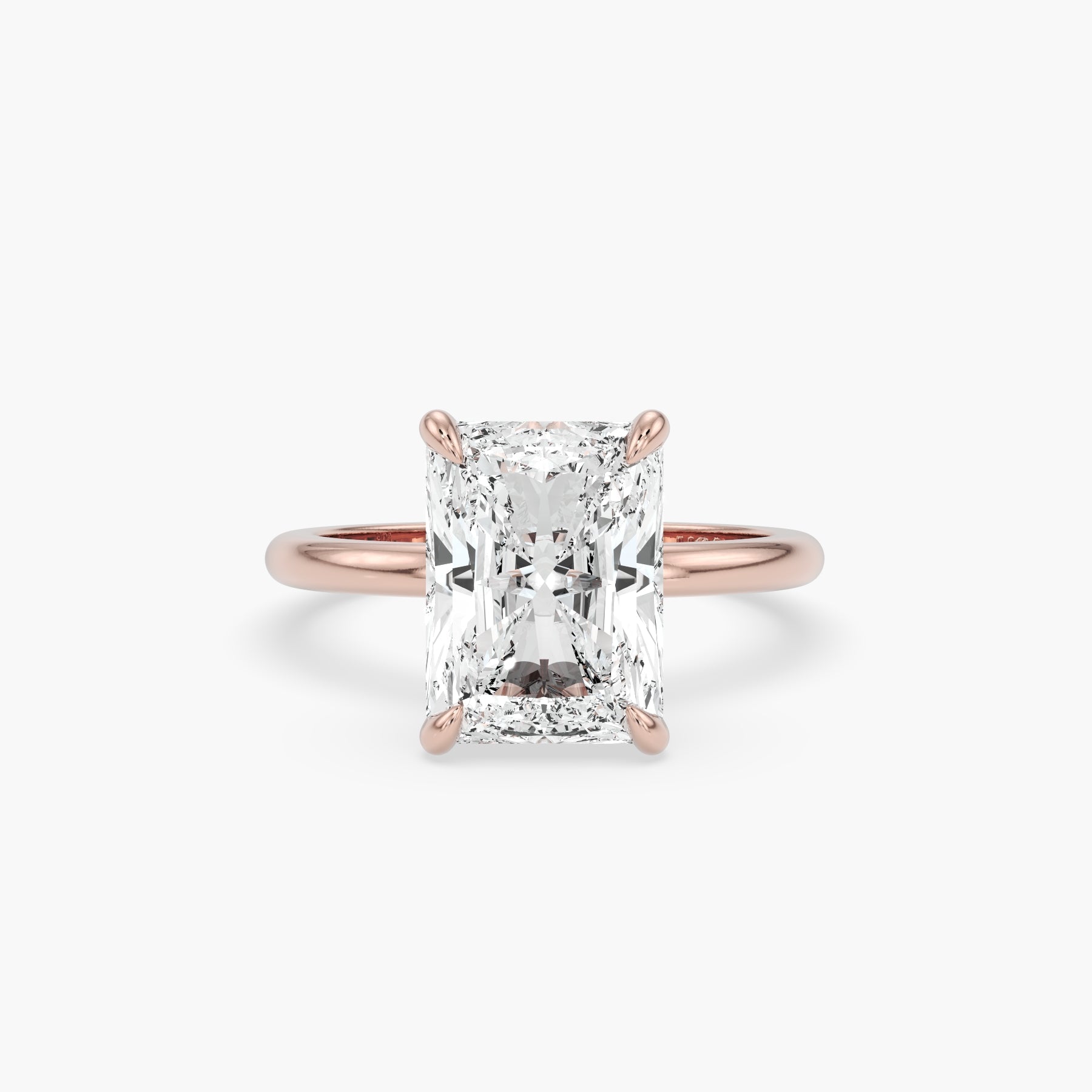 Bezel Emerald Lab Grown Diamond Engagement Ring: 2 CT