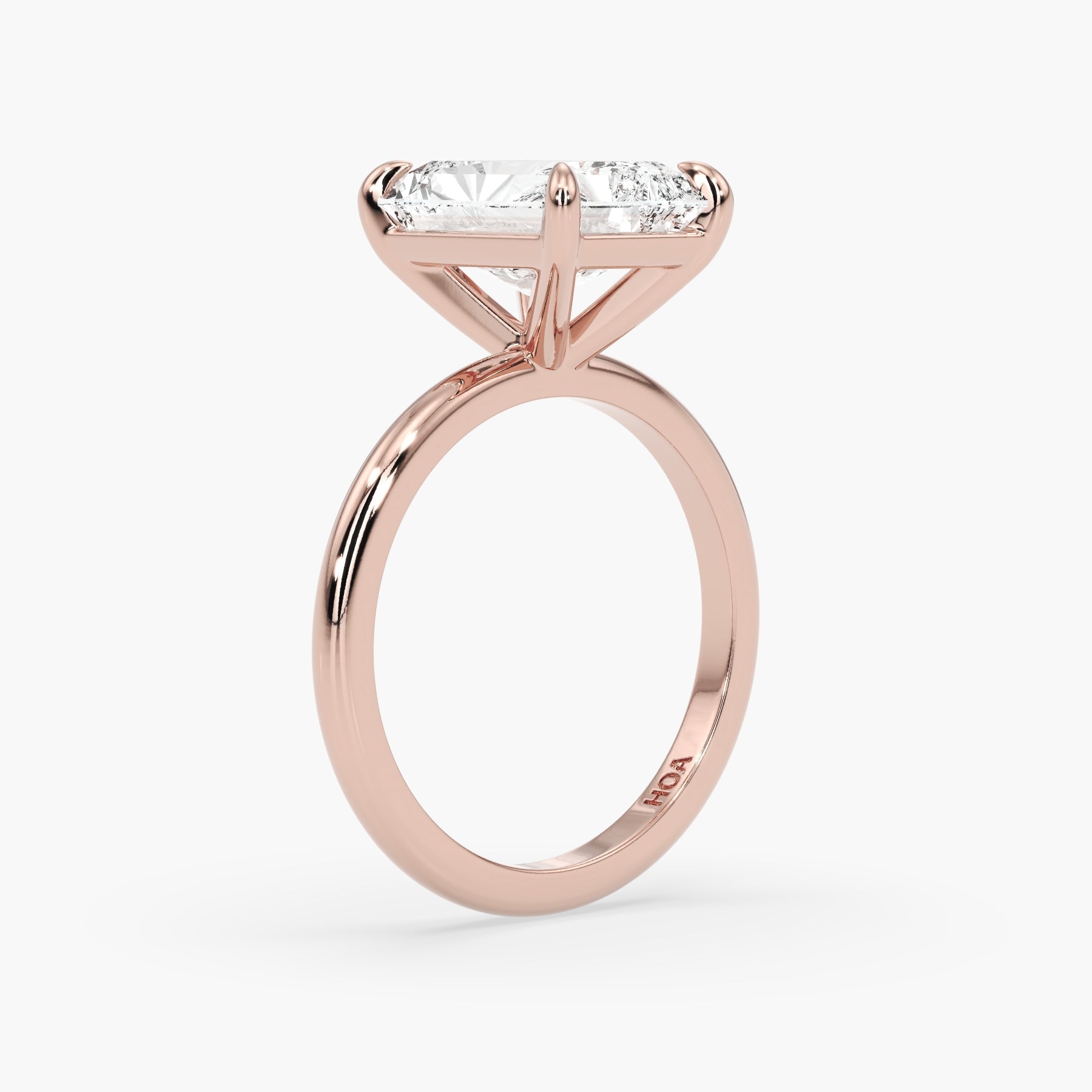 Bezel Emerald Lab Grown Diamond Engagement Ring: 2 CT