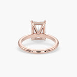 Bezel Emerald Lab Grown Diamond Engagement Ring: 2 CT
