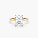 Bezel Emerald Lab Grown Diamond Engagement Ring: 2 CT
