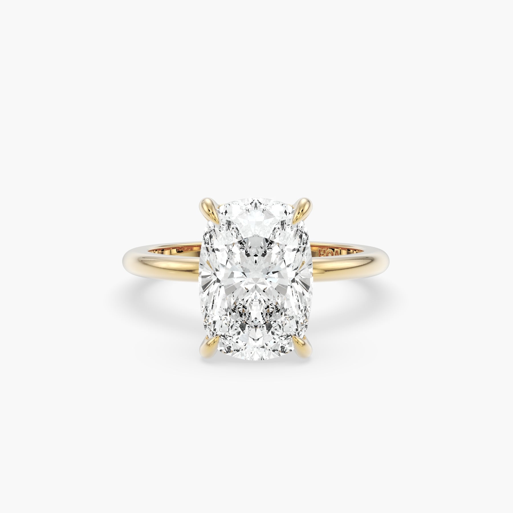Bezel Emerald Lab Grown Diamond Engagement Ring: 2 CT