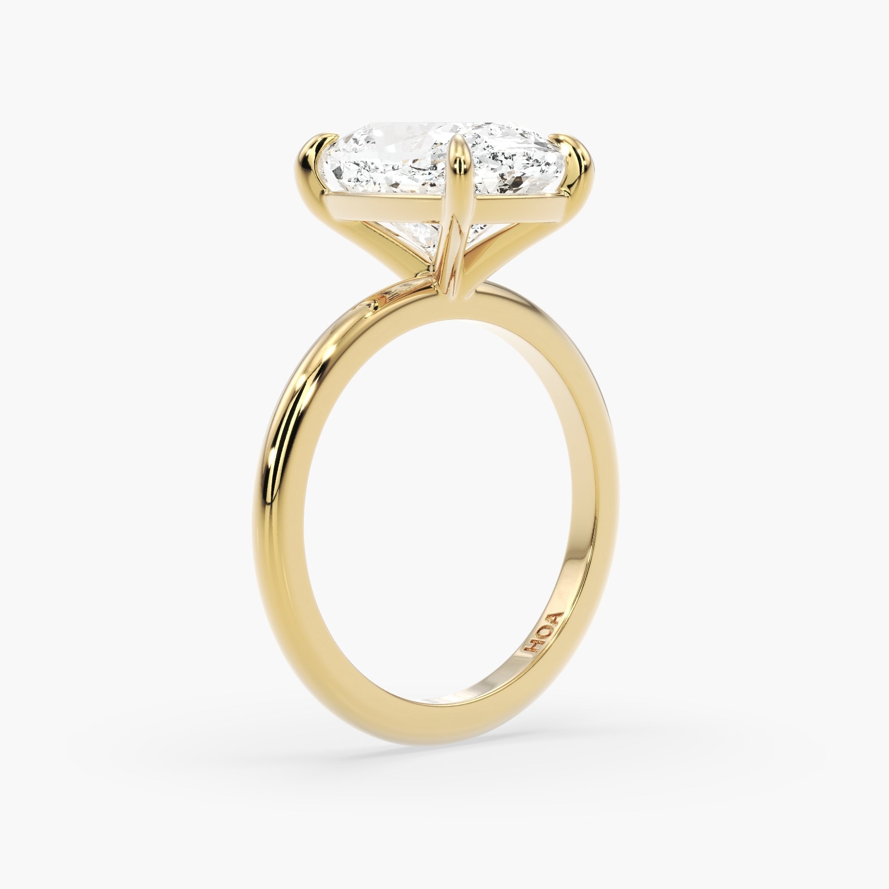 Bezel Emerald Lab Grown Diamond Engagement Ring: 2 CT