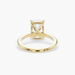 Bezel Emerald Lab Grown Diamond Engagement Ring: 2 CT