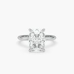Bezel Emerald Lab Grown Diamond Engagement Ring: 2 CT