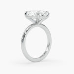 Bezel Emerald Lab Grown Diamond Engagement Ring: 2 CT