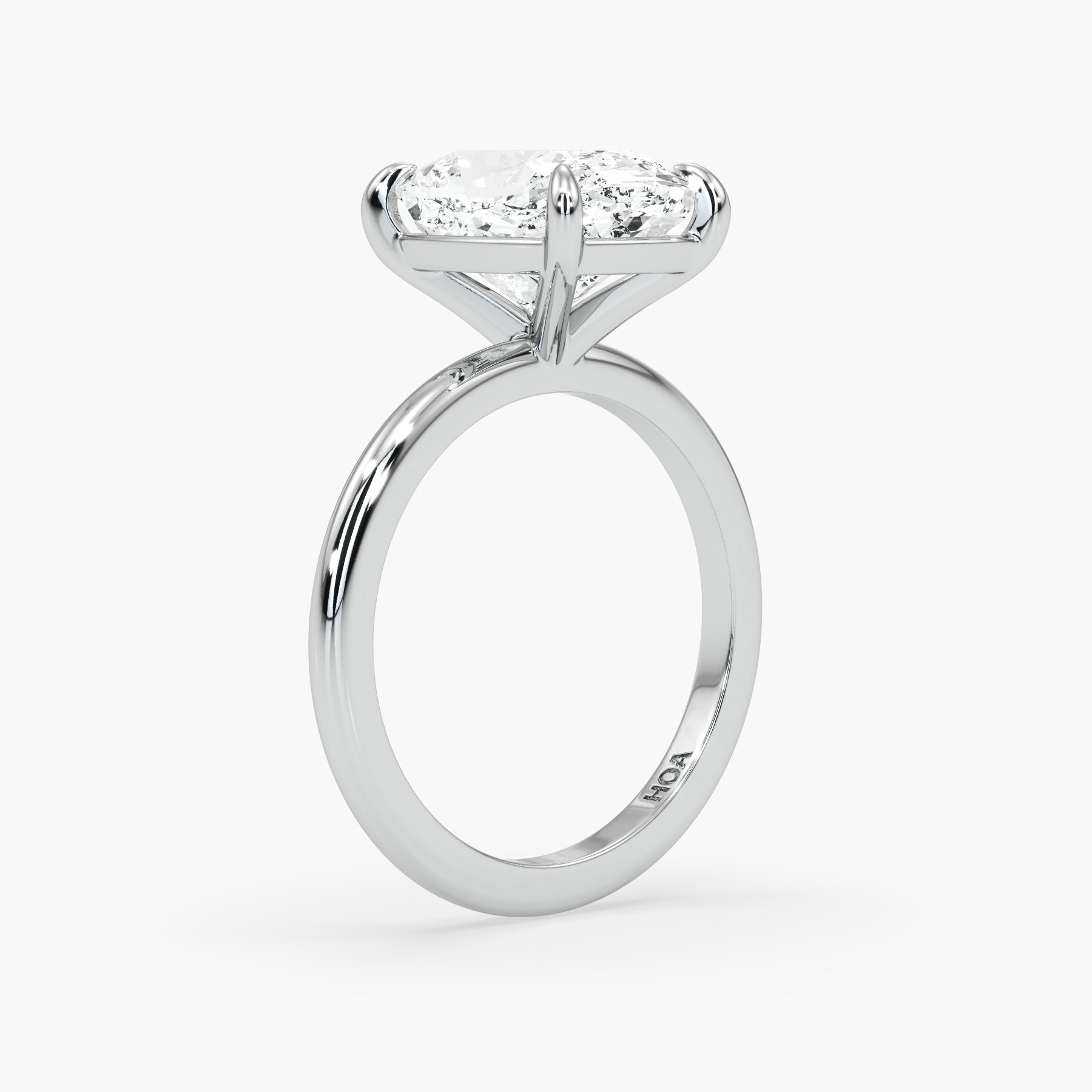 Bezel Emerald Lab Grown Diamond Engagement Ring: 2 CT