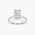 Bezel Emerald Lab Grown Diamond Engagement Ring: 2 CT