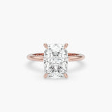 Bezel Emerald Lab Grown Diamond Engagement Ring: 2 CT