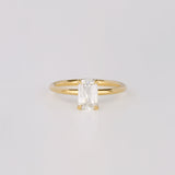 Cushion/Scissor Lab Grown Diamond Solitaire Engagement Ring