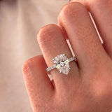 Adele – Inspired 8 Carat Pear Cut Pave Lab Grown Diamond Engagement Ring