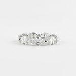 2.1 CT Marquise Bubble Prong Setting Moissanite Wedding Band 1