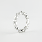 2.1 CT Marquise Bubble Prong Setting Moissanite Wedding Band 2
