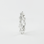 2.1 CT Marquise Bubble Prong Setting Moissanite Wedding Band 4