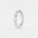 4.68 CT Pear Cut Full Eternity Moissanite Wedding Band 2