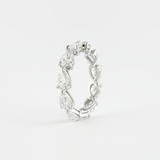 4.68 CT Pear Cut Full Eternity Moissanite Wedding Band 2