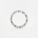 4.68 CT Pear Cut Full Eternity Moissanite Wedding Band 3
