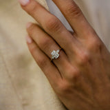Radiant Lab Grown Diamond Three Stone Engagement Ring