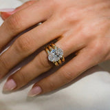 Oval Lab Grown Diamond Hidden Halo Engagement Ring