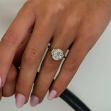 Cushion Lab Grown Diamond Three Stone Engagement Ring