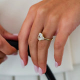 Cushion Lab Grown Diamond Three Stone Engagement Ring