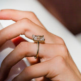 Radiant Lab Grown Diamond Solitaire Engagement Ring