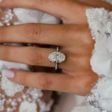Oval Lab Grown Diamond Pave Engagement Ring