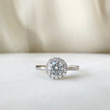 Round Halo Lab Grown Diamond Engagement Ring