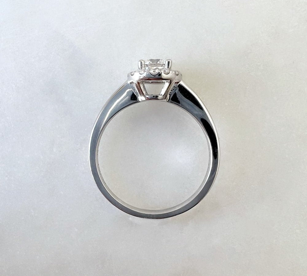 Round Halo Lab Grown Diamond Engagement Ring