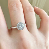 Round Halo Lab Grown Diamond Engagement Ring