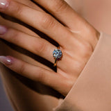Round Lab Grown Diamond Hidden Halo Engagement Ring