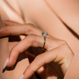 Round Lab Grown Diamond Hidden Halo Engagement Ring