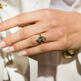 Marquise Lab Grown Diamond Hidden Halo Engagement Ring